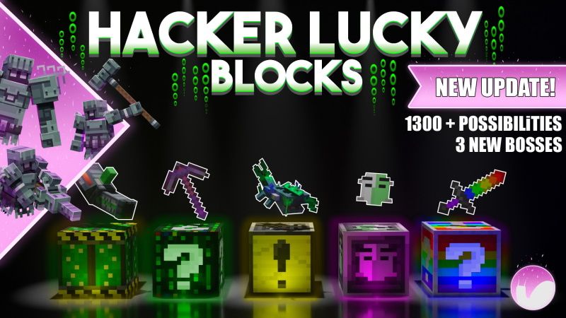 Hacker Lucky Blocks on the Minecraft Marketplace by Snail Studios Hacker Lucky Blocks on the Minecraft Marketplace by Snail Studios