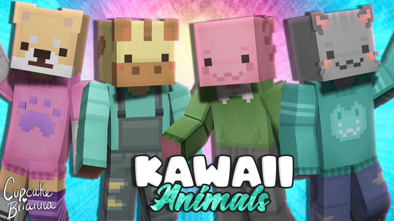 Kawaii Animals HD Skin Pack by CupcakeBrianna (Minecraft Skin Pack