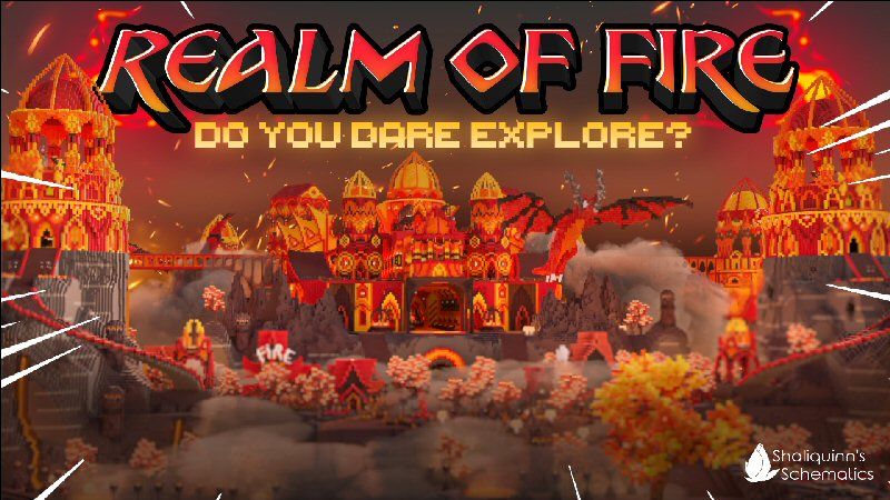 Realm of Fire on the Minecraft Marketplace by Shaliquinn's Schematics Realm of Fire on the Minecraft Marketplace by Shaliquinn's Schematics