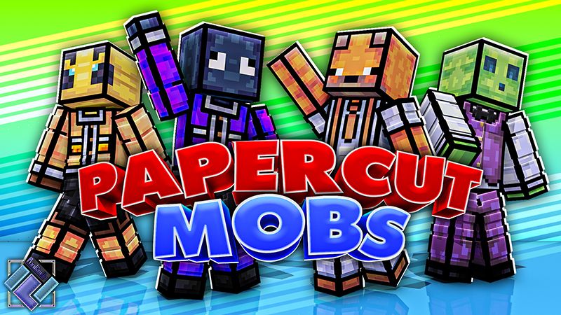 Papercut Mobs on the Minecraft Marketplace by PixelOneUp