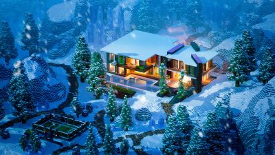Winter Billionaire Mansion on the Minecraft Marketplace by Street Studios