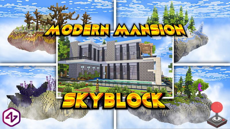 Modern Mansion Skyblock on the Minecraft Marketplace by 4KS Studios