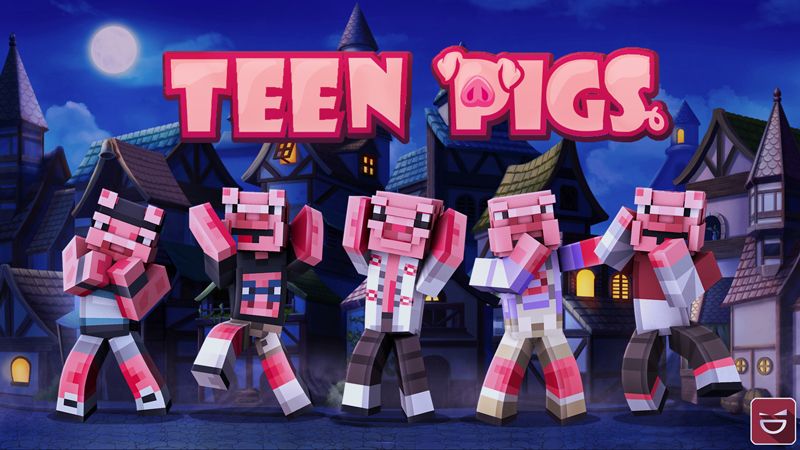 Teen Pigs on the Minecraft Marketplace by Giggle Block Studios Teen Pigs on the Minecraft Marketplace by Giggle Block Studios