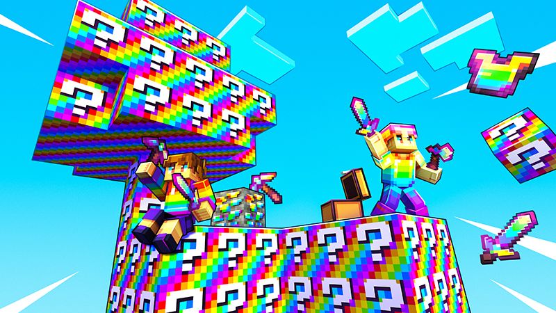 Skyblock Lucky Block Rainbow on the Minecraft Marketplace by Blocky Skyblock Lucky Block Rainbow on the Minecraft Marketplace by Blocky