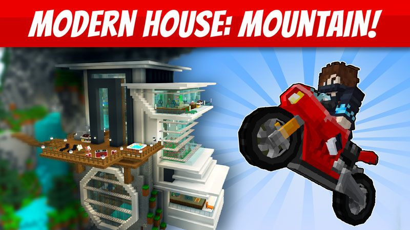 Modern House Mountain on the Minecraft Marketplace by VoxelBlocks Modern House Mountain on the Minecraft Marketplace by VoxelBlocks