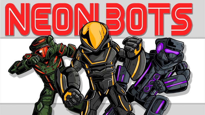 Neon Bots on the Minecraft Marketplace by BBB Studios Neon Bots on the Minecraft Marketplace by BBB Studios