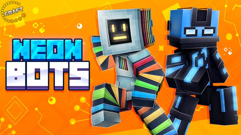 Neon Bots on the Minecraft Marketplace by The Craft Stars