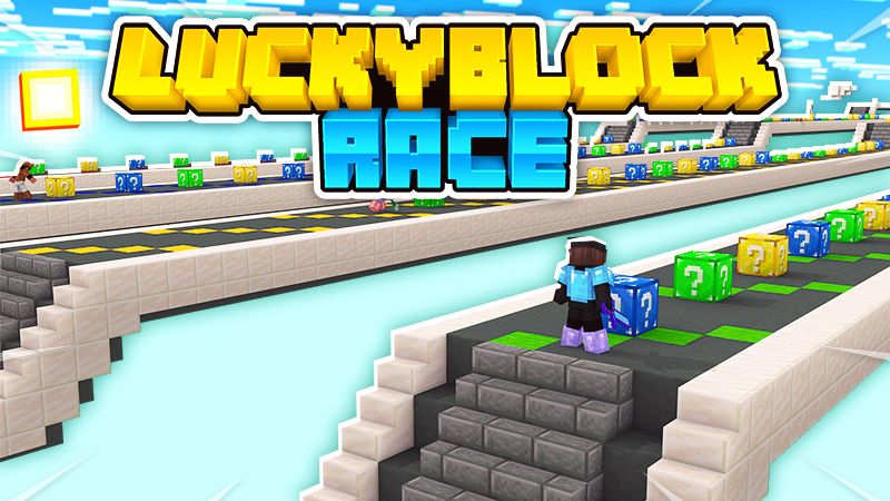 Luckyblock Race on the Minecraft Marketplace by Pickaxe Studios Luckyblock Race on the Minecraft Marketplace by Pickaxe Studios