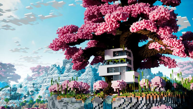 Cherry Tree Mansion on the Minecraft Marketplace by CrackedCubes