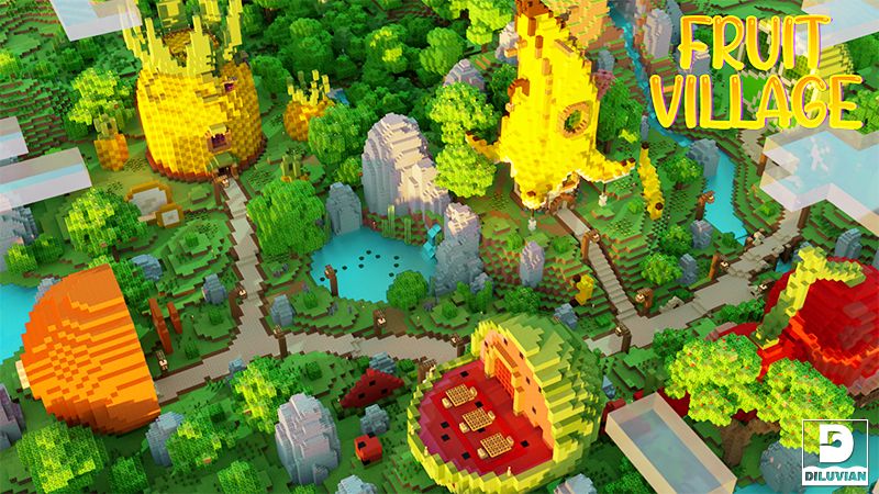 Fruit Village on the Minecraft Marketplace by Gearblocks Fruit Village on the Minecraft Marketplace by Gearblocks