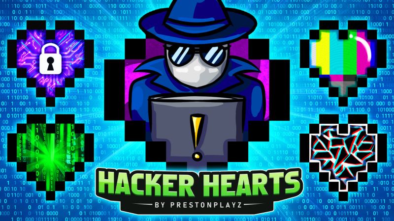 Hacker Hearts by PrestonPlayz on the Minecraft Marketplace by Meatball Inc Hacker Hearts by PrestonPlayz on the Minecraft Marketplace by Meatball Inc