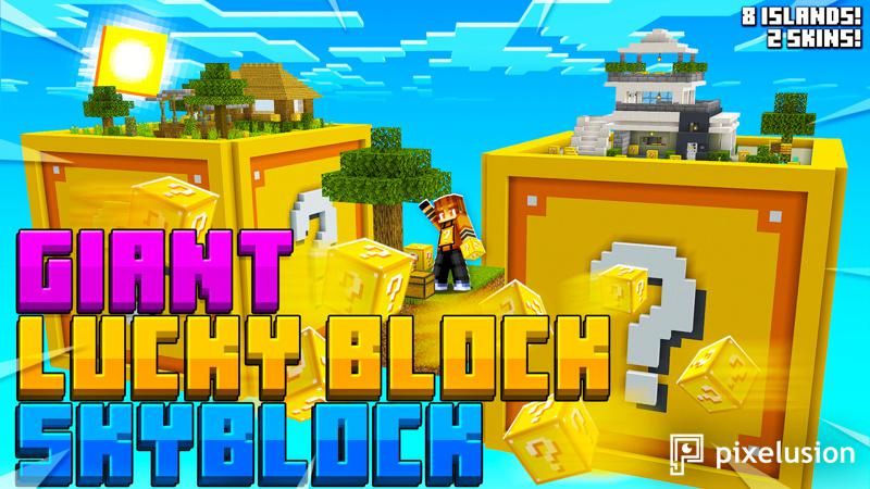Giant Lucky Block Skyblock on the Minecraft Marketplace by Pixelusion Giant Lucky Block Skyblock on the Minecraft Marketplace by Pixelusion