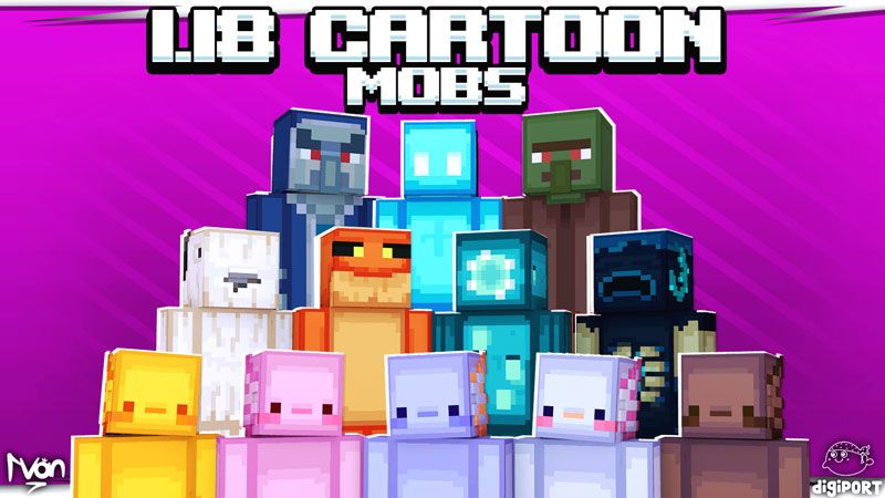 118 Cartoon Mobs on the Minecraft Marketplace by DigiPort 118 Cartoon Mobs on the Minecraft Marketplace by DigiPort