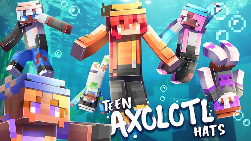 Teen Axolotl Hats by Hourglass Studios (Minecraft Skin Pack ...