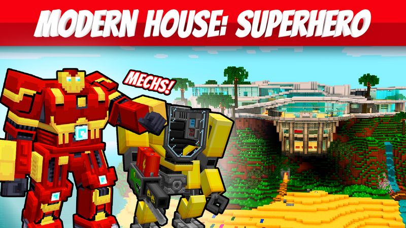 Modern House Superhero on the Minecraft Marketplace by VoxelBlocks