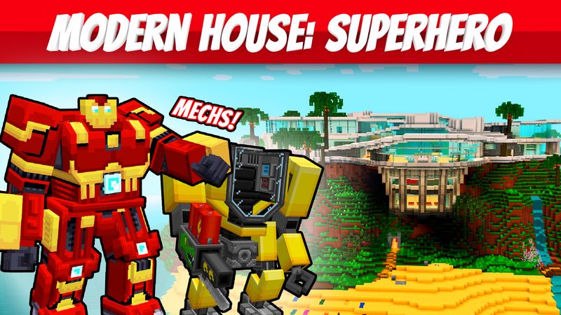 Modern House Superhero on the Minecraft Marketplace by VoxelBlocks Modern House Superhero on the Minecraft Marketplace by VoxelBlocks