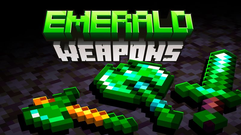 Emerald Weapons on the Minecraft Marketplace by SNDBX