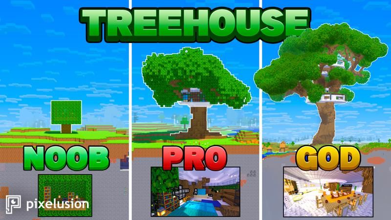 NOOB VS PRO VS GOD TREEHOUSE