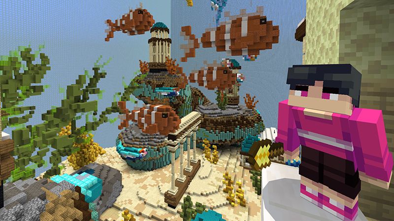 Giant Fish Tank Skyblock by Pickaxe Studios