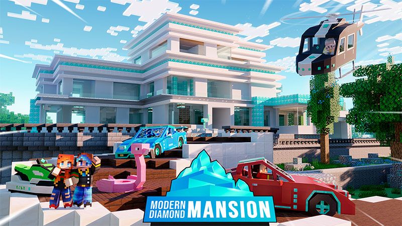 Modern Diamond Mansion on the Minecraft Marketplace by Odyssey Builds Modern Diamond Mansion on the Minecraft Marketplace by Odyssey Builds