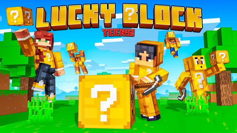 Luckyblock Teens on the Minecraft Marketplace by Pixell Studio Luckyblock Teens on the Minecraft Marketplace by Pixell Studio