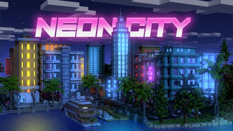 Neon City on the Minecraft Marketplace by Nitric Concepts Neon City on the Minecraft Marketplace by Nitric Concepts