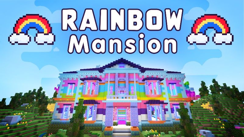 Rainbow Mansion on the Minecraft Marketplace by Tetrascape