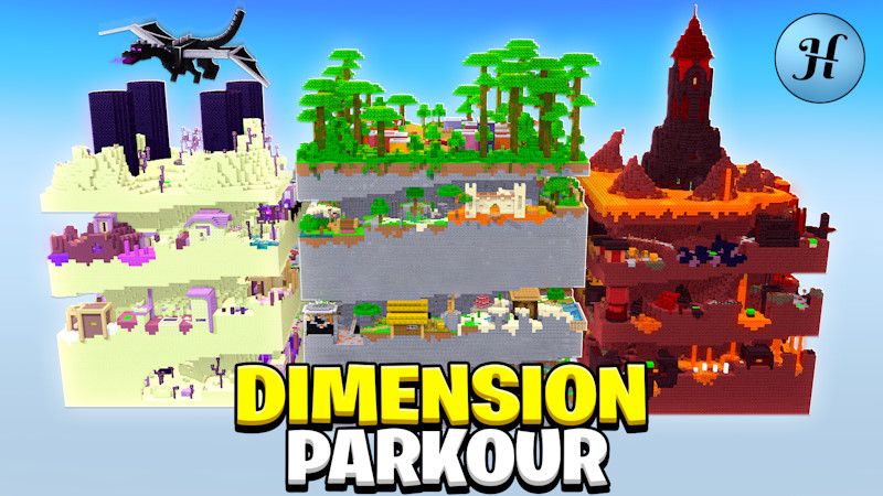 Dimension Parkour on the Minecraft Marketplace by Hielke Maps