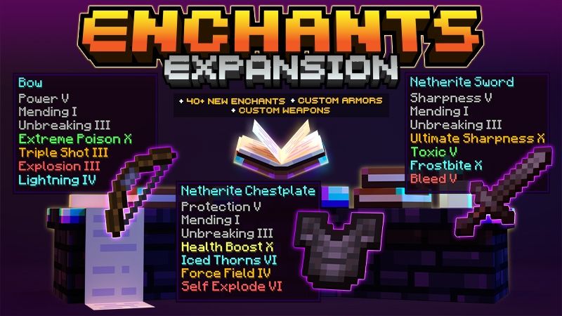Enchants Expansion on the Minecraft Marketplace by Kubo Studios Enchants Expansion on the Minecraft Marketplace by Kubo Studios