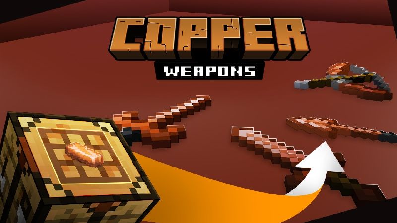 Copper Weapons on the Minecraft Marketplace by Kubo Studios Copper Weapons on the Minecraft Marketplace by Kubo Studios