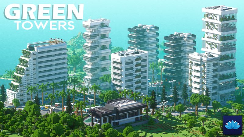 Green Towers on the Minecraft Marketplace by Floruit Green Towers on the Minecraft Marketplace by Floruit