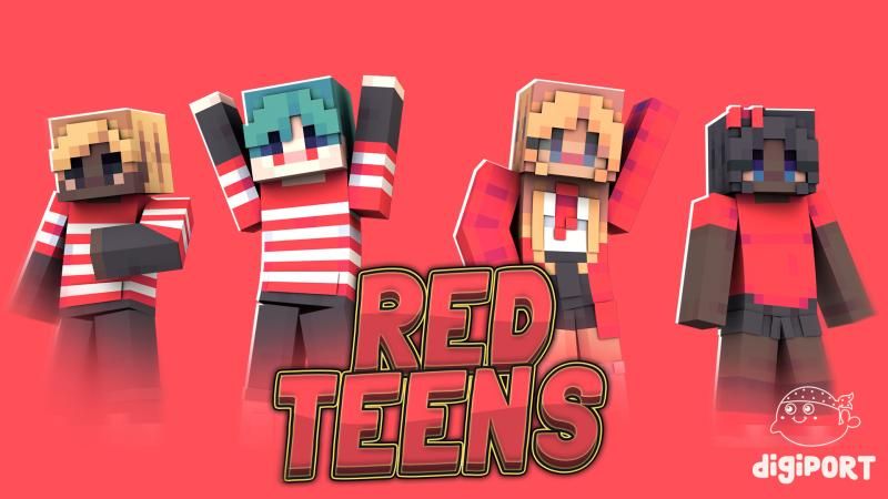 Red Teens by DigiPort (Minecraft Skin Pack) - Minecraft Marketplace ...