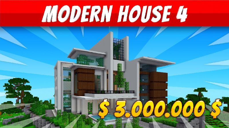 Modern House 4 on the Minecraft Marketplace by VoxelBlocks