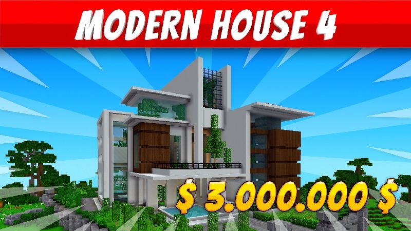 Modern House 4 on the Minecraft Marketplace by VoxelBlocks Modern House 4 on the Minecraft Marketplace by VoxelBlocks