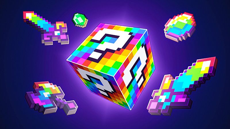 Lucky Block Rainbow on the Minecraft Marketplace by Blocky