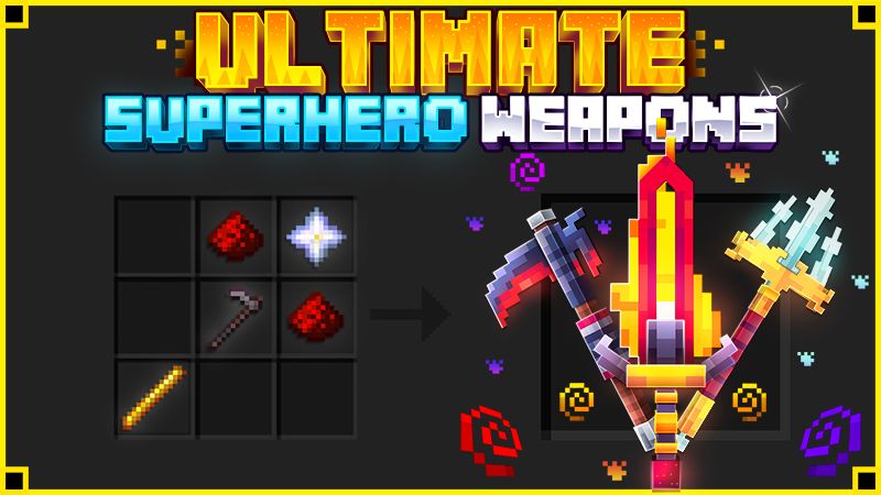 Ultimate Superhero Weapons on the Minecraft Marketplace by Meraki