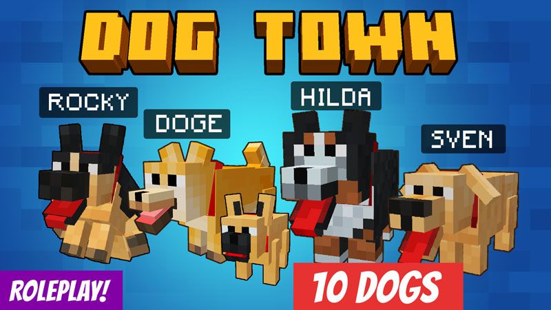 Dog Town on the Minecraft Marketplace by VoxelBlocks Dog Town on the Minecraft Marketplace by VoxelBlocks