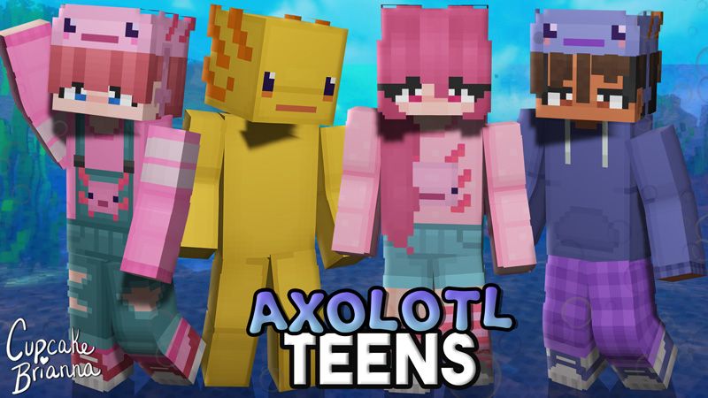 Axolotl Teens HD Skin Pack on the Minecraft Marketplace by CupcakeBrianna Axolotl Teens HD Skin Pack on the Minecraft Marketplace by CupcakeBrianna