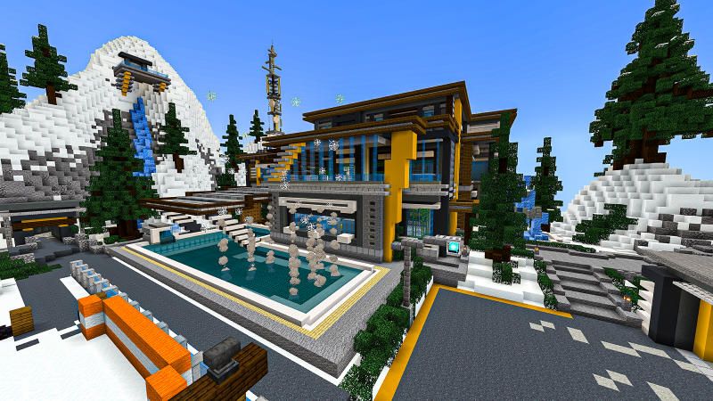 Winter Billionaire Mansion by BLOCKLAB Studios