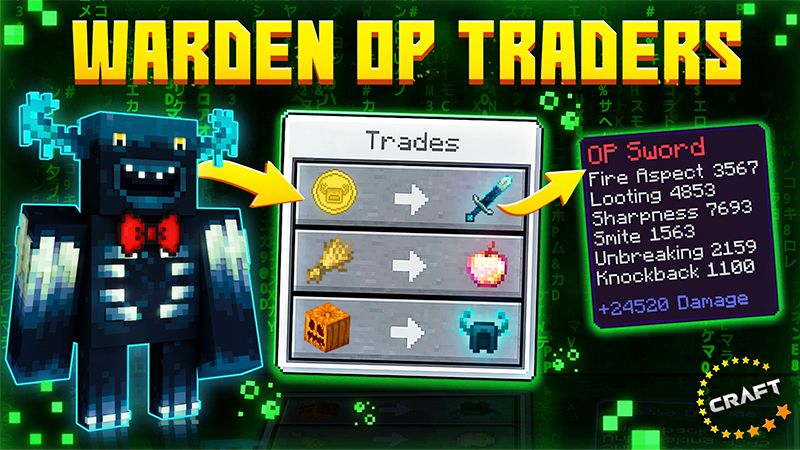Warden OP Traders on the Minecraft Marketplace by The Craft Stars Warden OP Traders on the Minecraft Marketplace by The Craft Stars