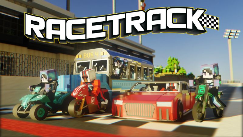 Racetrack on the Minecraft Marketplace by CubeCraft Games Racetrack on the Minecraft Marketplace by CubeCraft Games