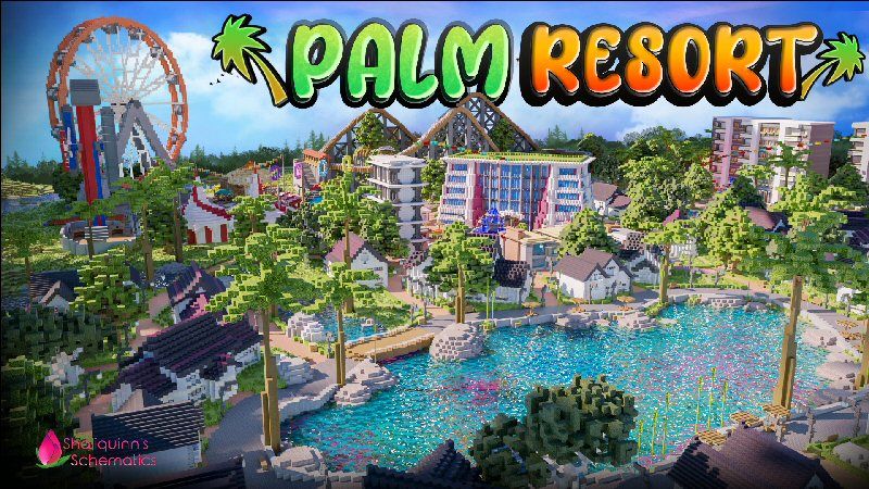 Palm Resort on the Minecraft Marketplace by Shaliquinn's Schematics