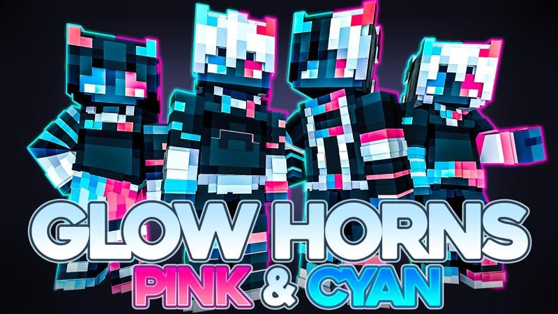 Glow Horns Pink  Cyan on the Minecraft Marketplace by 4KS Studios
