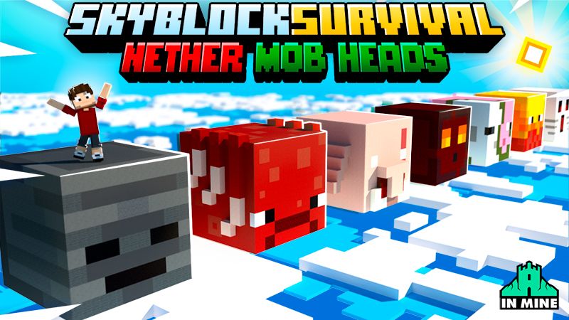 Skyblock Nether Mob Heads on the Minecraft Marketplace by In Mine
