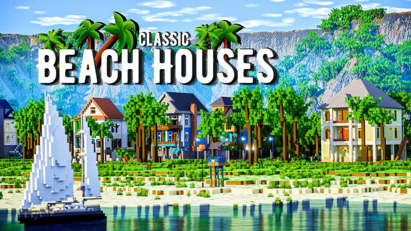 Classic Beach Houses on the Minecraft Marketplace by CrackedCubes