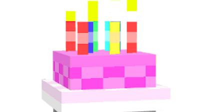 Birthday Cake Hat on the Minecraft Marketplace by stonemasons