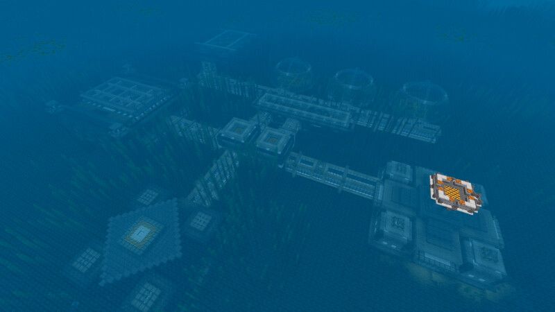 Underwater Ocean Base by CrackedCubes