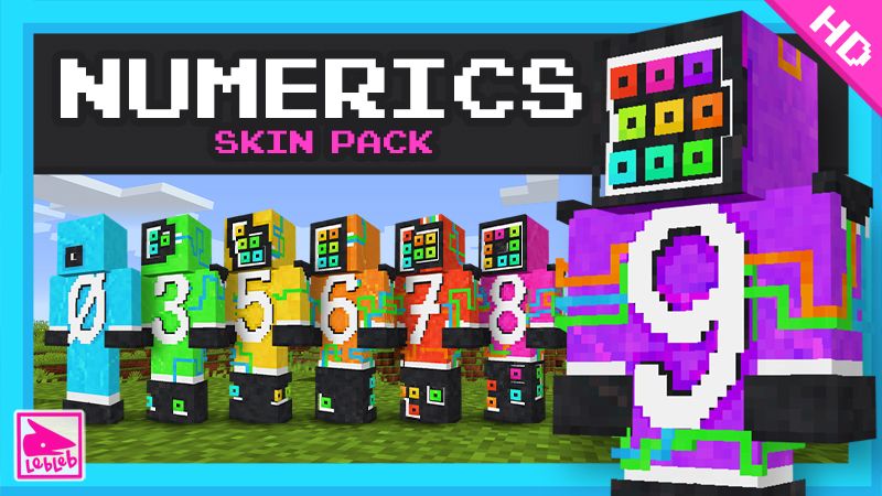 NUMERICS skin pack on the Minecraft Marketplace by Lebleb NUMERICS skin pack on the Minecraft Marketplace by Lebleb