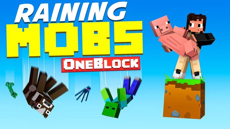One Block Raining Mobs on the Minecraft Marketplace by Cubed Creations