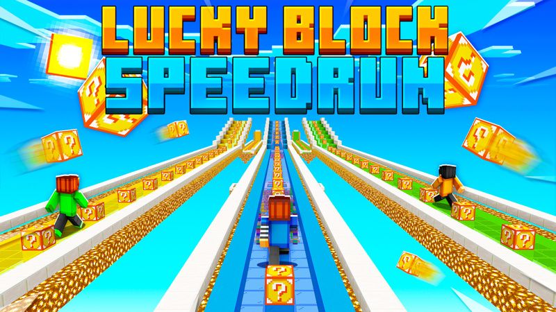 Lucky Block Speedrun on the Minecraft Marketplace by Pixelusion Lucky Block Speedrun on the Minecraft Marketplace by Pixelusion